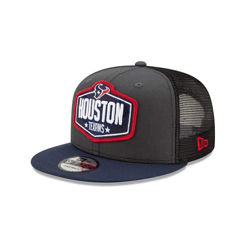 NFL Houston Texans Draft 9Fifty Snapback (WAB1015) - Grey New Era Caps